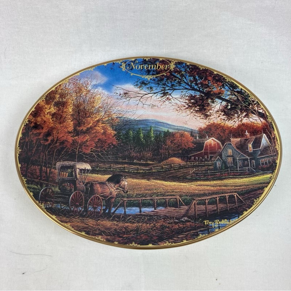 The Bradford Exchange NOVEMBER Wednesday Afternoon Plate Seasons to Remember ‘99